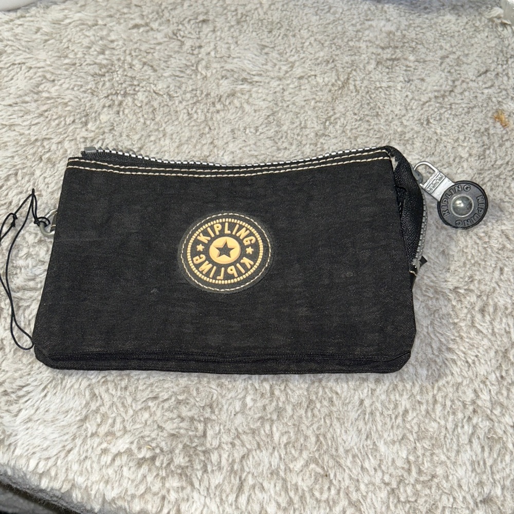 Kipling Black Pouch with Logo